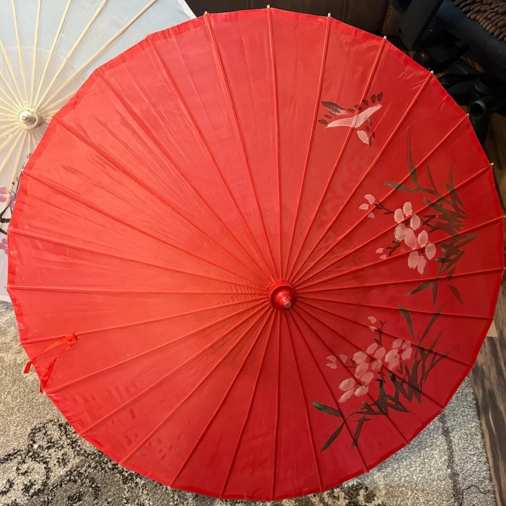 Nice Floral Decorative Japanese Photoshoot Sun Umbrellas - Multicolor Set of 10.